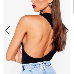 Petite Cut Out High Neck Bodysuit